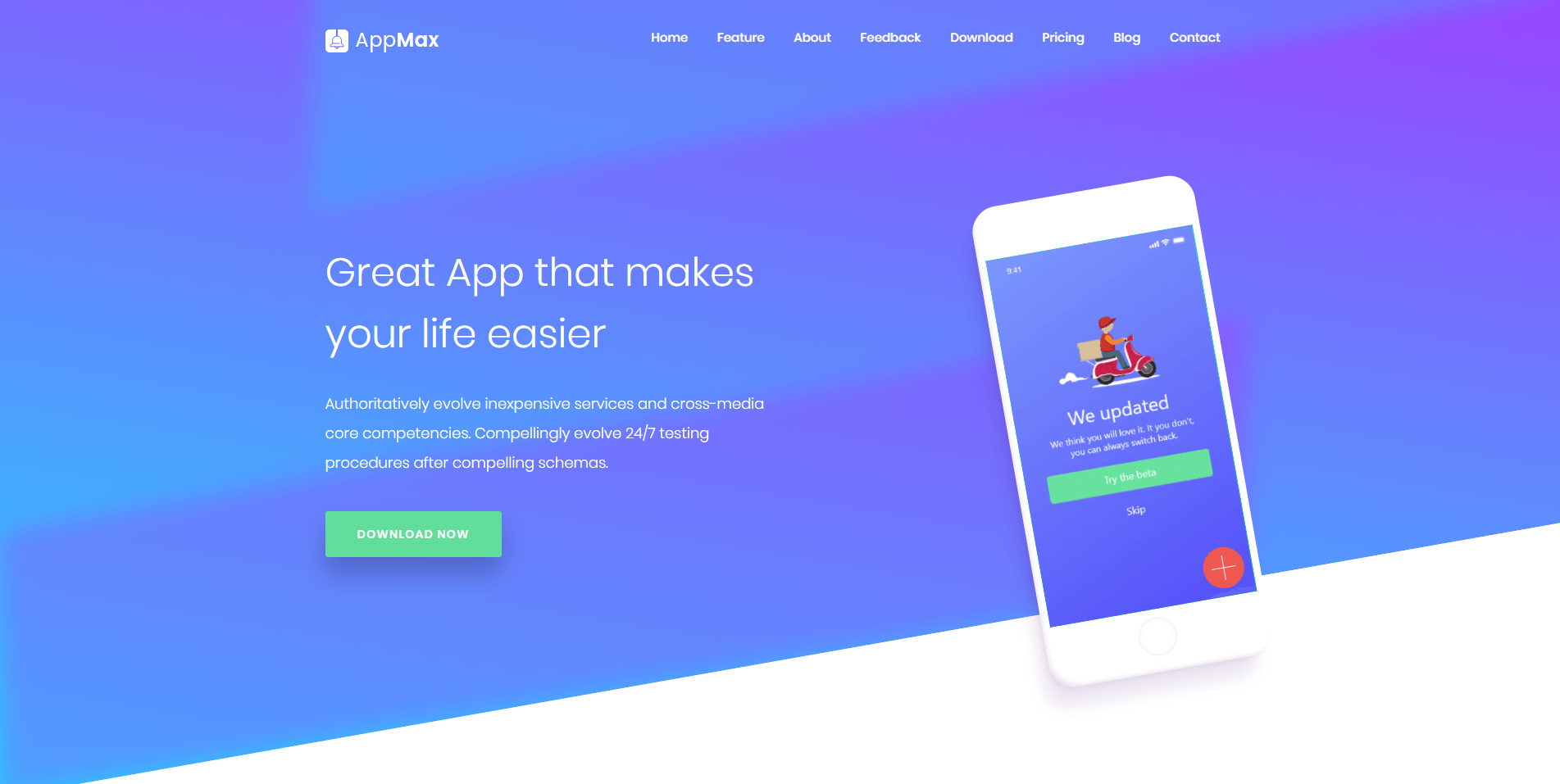 AppMax - Awesome App Landing Page